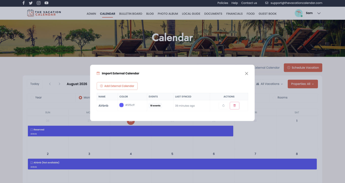 Calendar Import